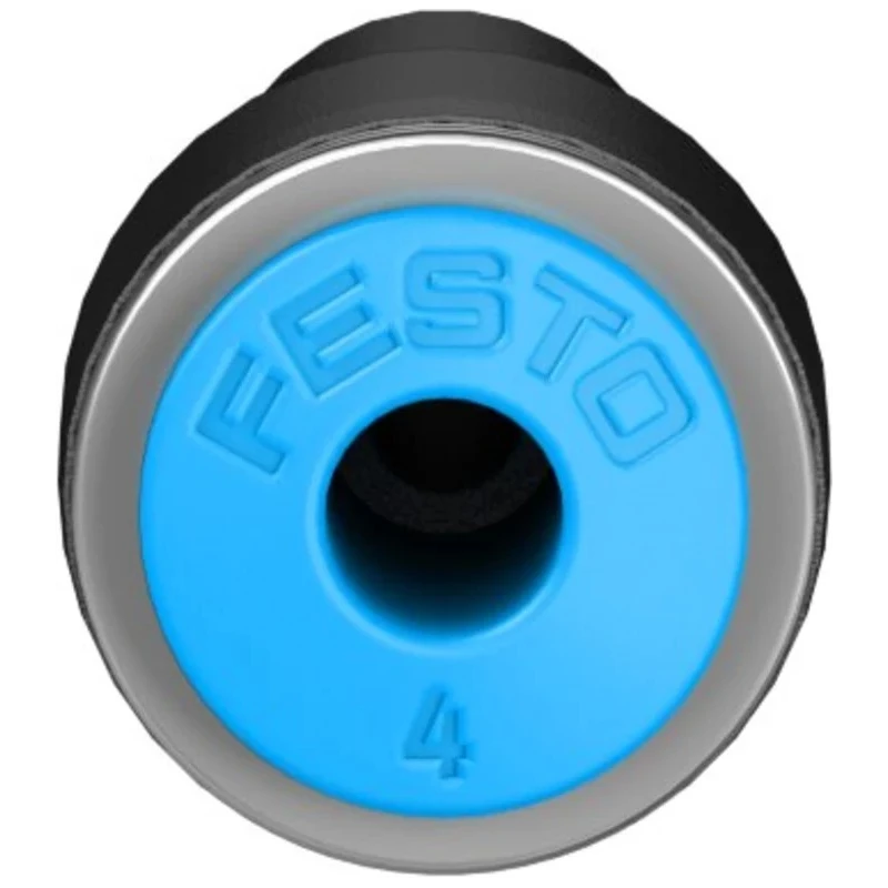 Festo Polybutylene Terephthalate Pneumatic Fitting Push-in 8 mm Push-in 4 mm 14 Bar Maximum Operating Pressure QS-8H-4