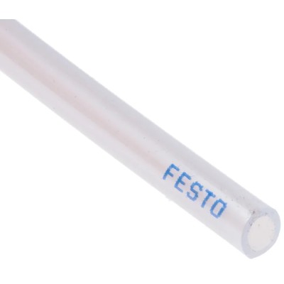 Festo Compressed Air Polyurethane Pipe Silver 6 mm Outside Diameter 4 mm Inside Diameter 50 m Length 10 bar PUN-H-6X1-SI