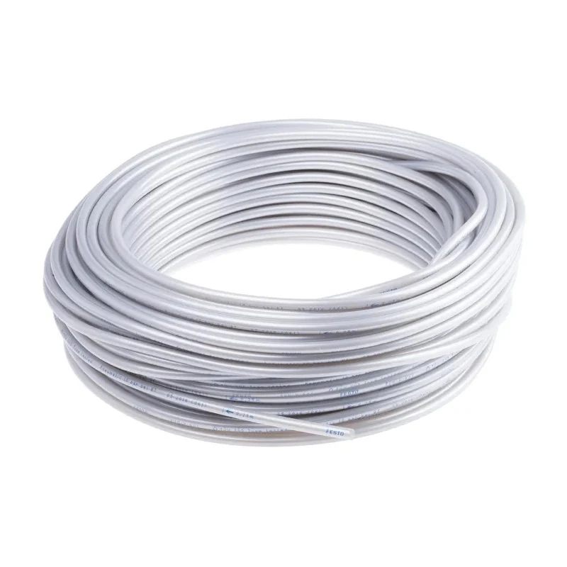 Festo Compressed Air Polyurethane Pipe Silver 6 mm Outside Diameter 4 mm Inside Diameter 50 m Length 10 bar PUN-H-6X1-SI
