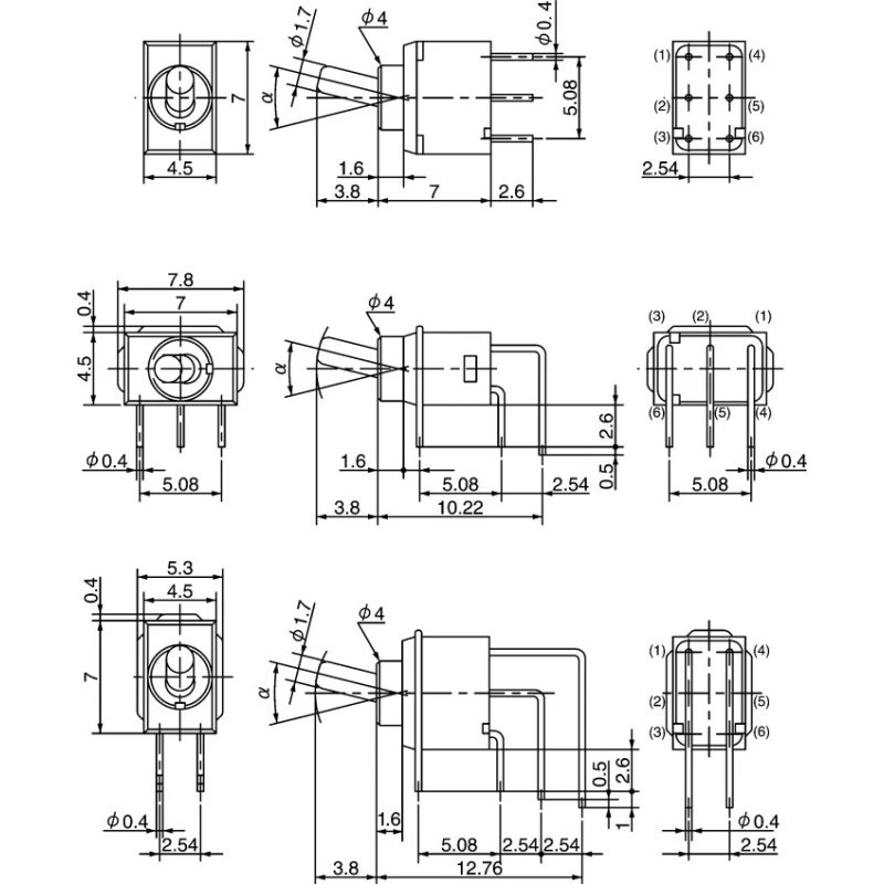NKK Switches Toggle Switch PCB Mount On-On SPDT Through Hole Terminal 12V dc 125V ac G-12CHR