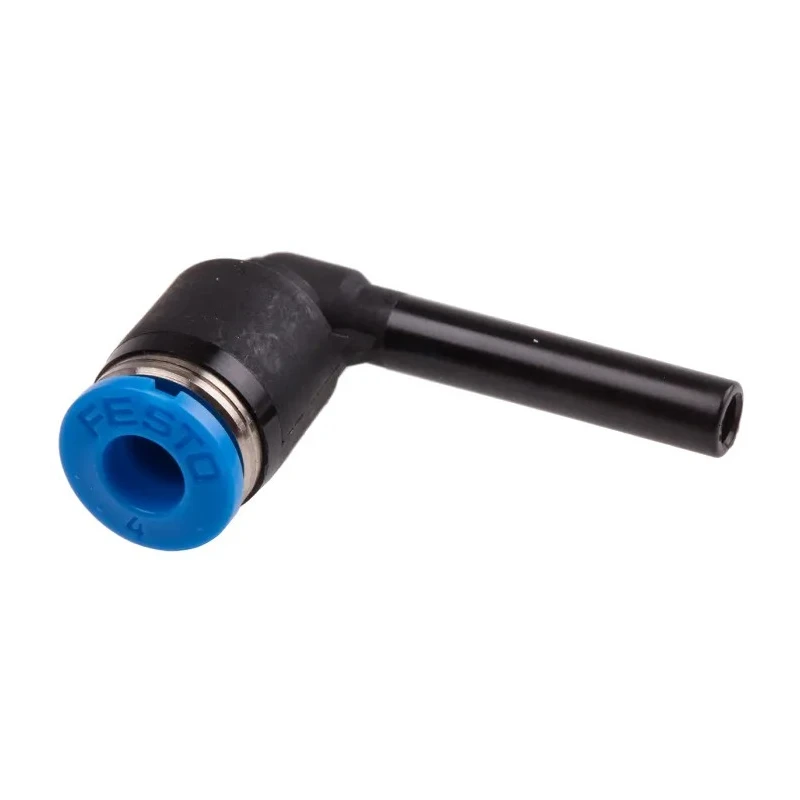 Festo Nickel Plated Brass Elbow Tube-to-Tube Pneumatic Fitting QSL-4H, Push In 4 mm Connection, 14 bar, -10°C to 80°C QSL-4H