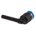Festo Nickel Plated Brass Elbow Tube-to-Tube Pneumatic Fitting QSL-4H, Push In 4 mm Connection, 14 bar, -10°C to 80°C QSL-4H