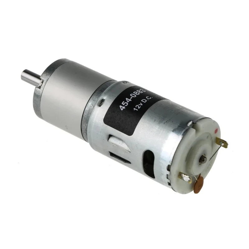 RS PRO Brushed Geared DC Geared Motor 12V DC 19.8 W 120 RPM 6 mm Shaft Diameter 98 Ncm Torque 454-0883