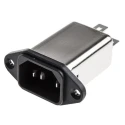 Schaffner 250V AC 3A Panel Mount IEC Filter Male Faston FN9222-3-06