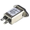 Schaffner 250V AC 1A Panel Mount IEC Filter Male with Faston Termination FN9222-1-06
