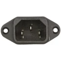Schaffner 250V AC 1A Panel Mount IEC Filter Male with Faston Termination FN9222-1-06