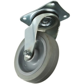 Tente Swivel Castor 300 kg Load Capacity 160 mm Rubber Wheel with Polyamide Hub 3470UFR160P63 N/M