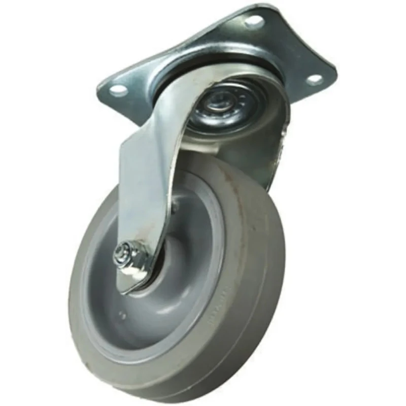 Tente Swivel Castor 300 kg Load Capacity 160 mm Rubber Wheel with Polyamide Hub 3470UFR160P63 N/M