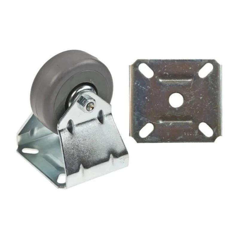 Tente Fixed Castor with 60 mm Rubber Wheel, 40 kg Load Capacity, Plain Bore Hub Polypropylene Wheel 1678PJO060P40PAF