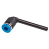 Festo Nickel Plated Brass Pneumatic Elbow Tube-to-Tube Adapter Push In 4 mm 14 bar QSL-4HL