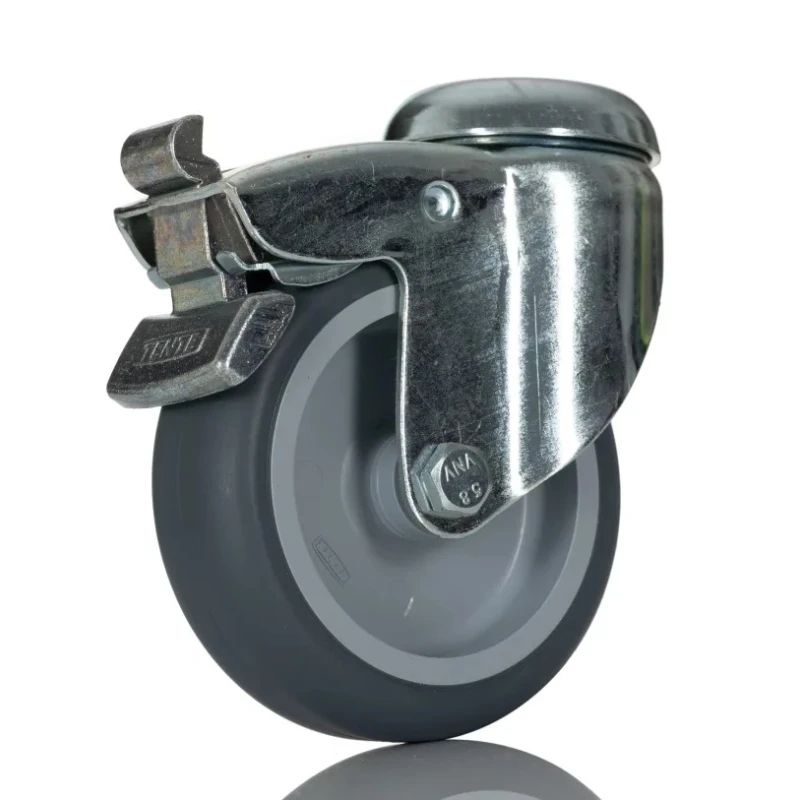 Tente Swivel Castor, 75 kg Load Capacity, 75 mm Polypropylene Wheel, Pressed Steel Frame, Zinc Chromated 2477PJO075P30-10
