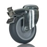 Tente Swivel Castor, 75 kg Load Capacity, 75 mm Polypropylene Wheel, Pressed Steel Frame, Zinc Chromated 2477PJO075P30-10