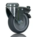 Tente Swivel Castor, 75 kg Load Capacity, 75 mm Polypropylene Wheel, Pressed Steel Frame, Zinc Chromated 2477PJO075P30-10