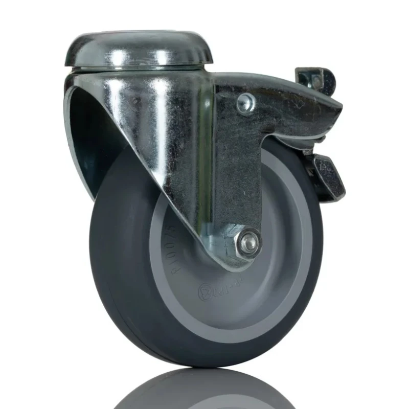 Tente Swivel Castor, 75 kg Load Capacity, 75 mm Polypropylene Wheel, Pressed Steel Frame, Zinc Chromated 2477PJO075P30-10