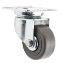 Tente Swivel Castor with Steel Frame, Rubber Wheel, 50 mm Diameter, 55 kg Load Capacity 1670UHO050P40