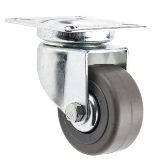 Tente Swivel Castor with Steel Frame, Rubber Wheel, 50 mm Diameter, 55 kg Load Capacity 1670UHO050P40