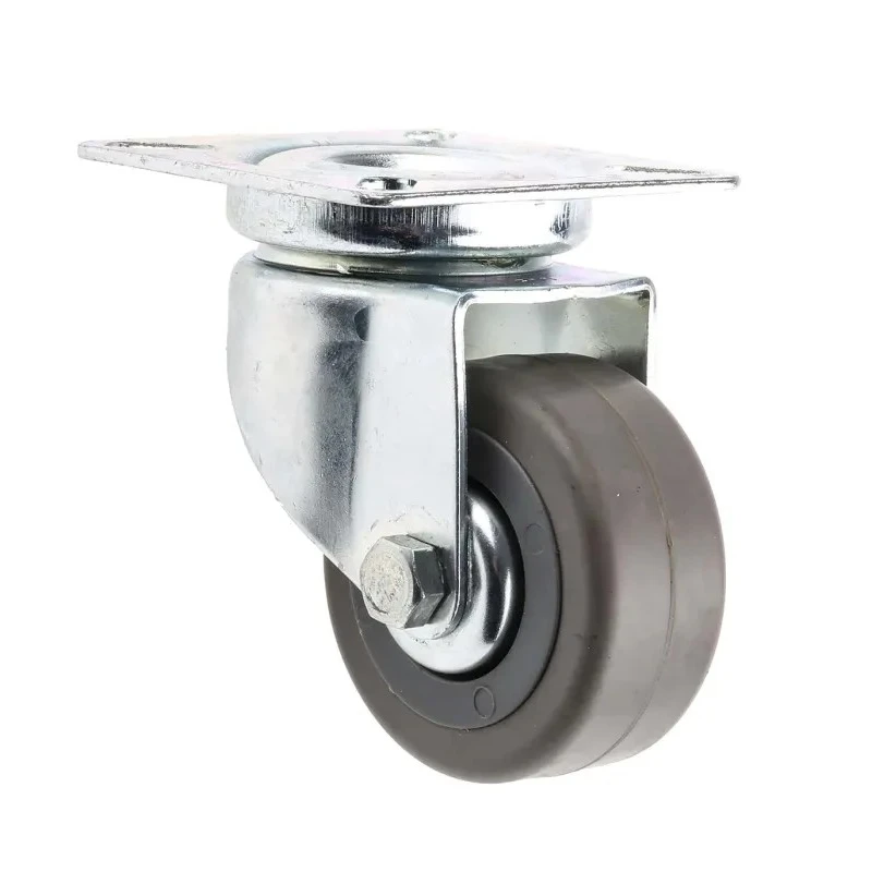Tente Swivel Castor with Steel Frame, Rubber Wheel, 50 mm Diameter, 55 kg Load Capacity 1670UHO050P40