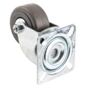 Tente Swivel Castor with Steel Frame, Rubber Wheel, 50 mm Diameter, 55 kg Load Capacity 1670UHO050P40