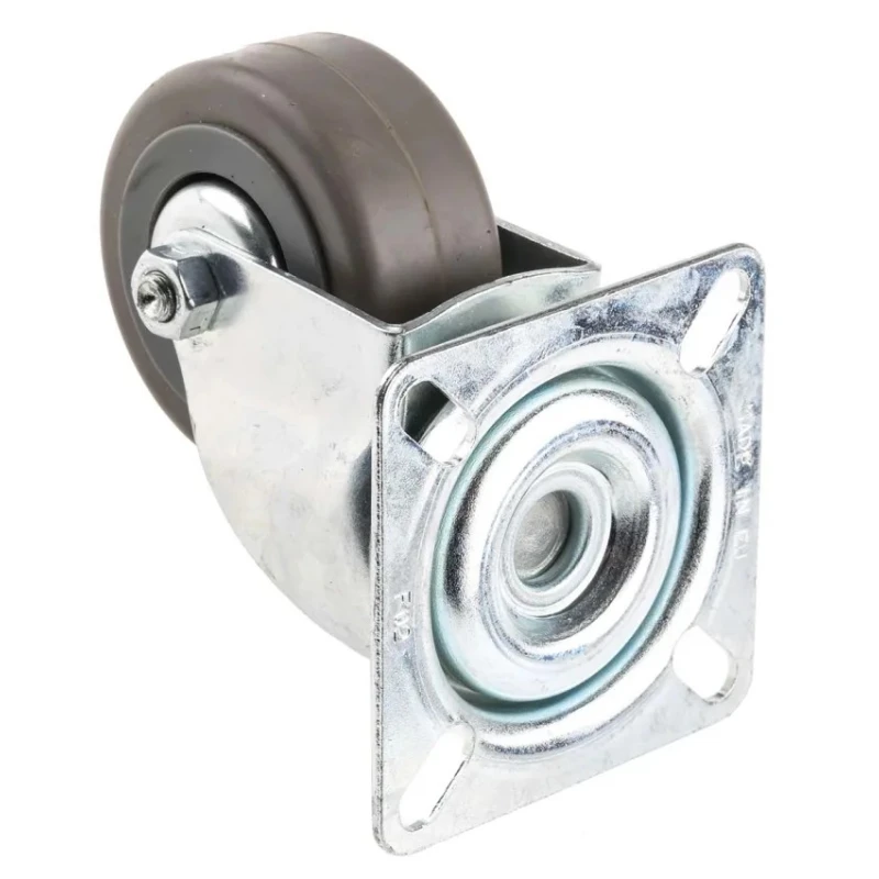 Tente Swivel Castor with Steel Frame, Rubber Wheel, 50 mm Diameter, 55 kg Load Capacity 1670UHO050P40