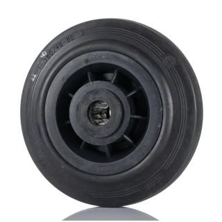 Tente Black Rubber Trolley Wheel 160mm Diameter 135kg Load Capacity PVR160-20LM58