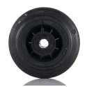 Tente Black Rubber Trolley Wheel 160mm Diameter 135kg Load Capacity PVR160-20LM58