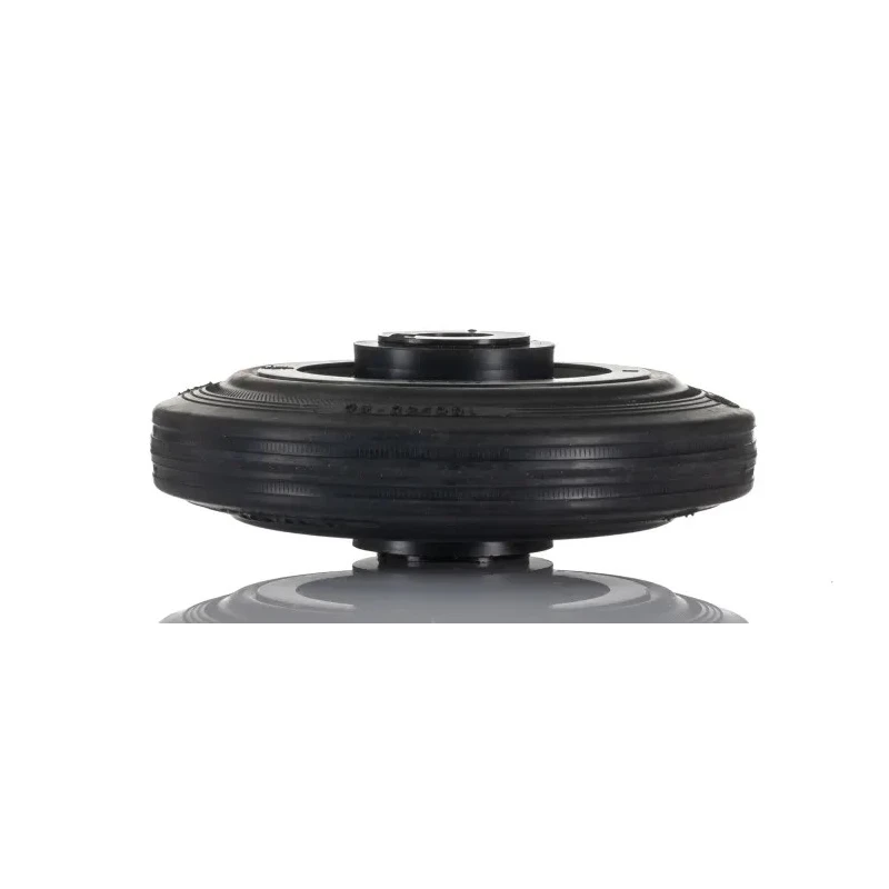 Tente Black Rubber Trolley Wheel 160mm Diameter 135kg Load Capacity PVR160-20LM58