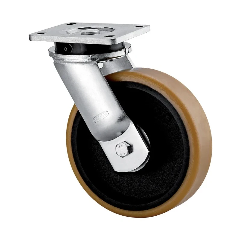 Tente Industrial Heavy Duty Swivel Castor 1000 kg Capacity 200 mm Polyurethane Wheel 9650FTP200P63