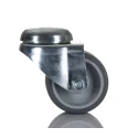 Tente Swivel Castor, 70 kg Load Capacity, 50 mm Rubber Wheel, 20 mm Width, 70 mm Overall Height 2970PJO050P30-10