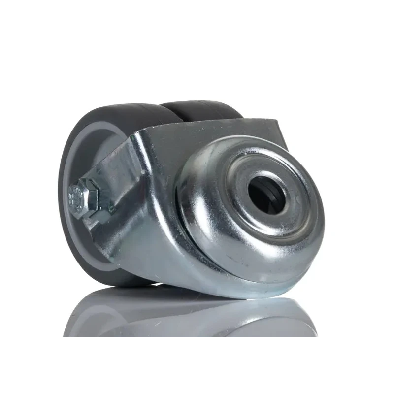 Tente Swivel Castor, 70 kg Load Capacity, 50 mm Rubber Wheel, 20 mm Width, 70 mm Overall Height 2970PJO050P30-10