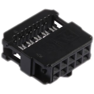 TE Connectivity 10-Way IDC Connector Female for Cable, 2 Row, 250V, 1A, Gold over Nickel Contact Plating 1658621-1