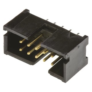 TE Connectivity AMP-LATCH Series Straight Through Hole PCB Header, 10 Contact(s), 2.54 mm Pitch, 2 Row, Shrouded 5103308-1
