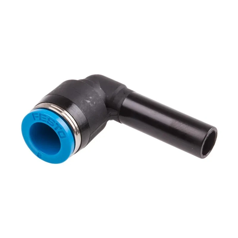Festo Nickel Plated Brass Pneumatic Fitting Elbow Tube-to-Tube Adapter Push In 8mm 14 Bar QSL-8H