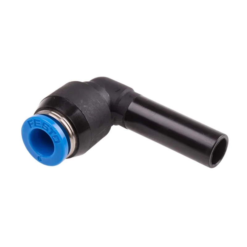 Festo Nickel Plated Brass Pneumatic Fitting Elbow Tube-to-Tube Adapter Push In 8 mm x 6 mm QSL-8H-6