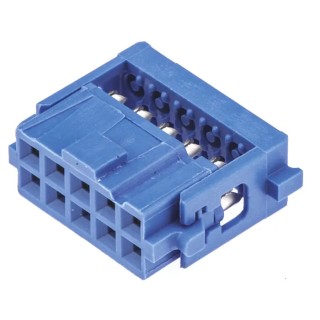 TE Connectivity 10-Way IDC Connector Female for Cable 2 Row 250V 1A AMP-LATCH 609 1658526-5