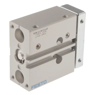Festo Pneumatic Guided Cylinder 12mm Bore Double Acting 10 bar Max Pressure DFM-12-20-P-A-GF
