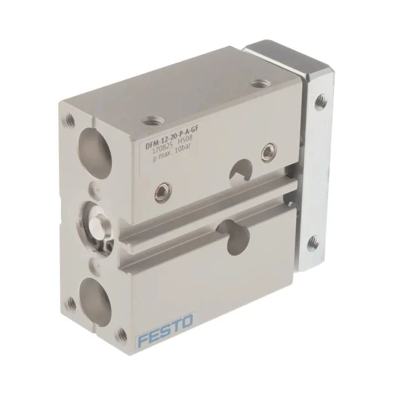 Festo Pneumatic Guided Cylinder 12mm Bore Double Acting 10 bar Max Pressure DFM-12-20-P-A-GF