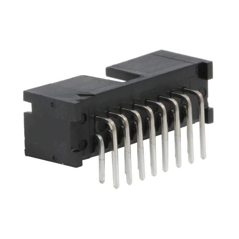 TE Connectivity AMP-LATCH Series Right Angle Through Hole PCB Header, 16 Contacts, 2.54mm Pitch, 2 Row, Shrouded 5103310-3