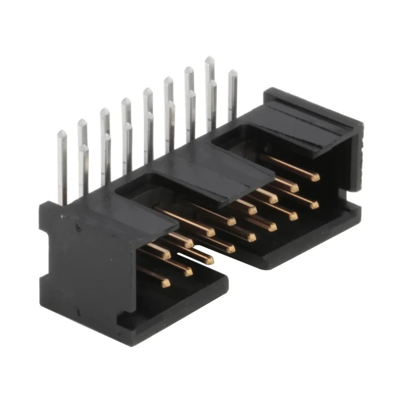 TE Connectivity AMP-LATCH Series Right Angle Through Hole PCB Header, 16 Contacts, 2.54mm Pitch, 2 Row, Shrouded 5103310-3