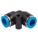 Festo Nickel Plated Brass Pneumatic Elbow Tube-to-Tube Adapter 8 mm Push In Connection QSL-8