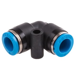 Festo Nickel Plated Brass Pneumatic Elbow Tube-to-Tube Adapter 8 mm Push In Connection QSL-8