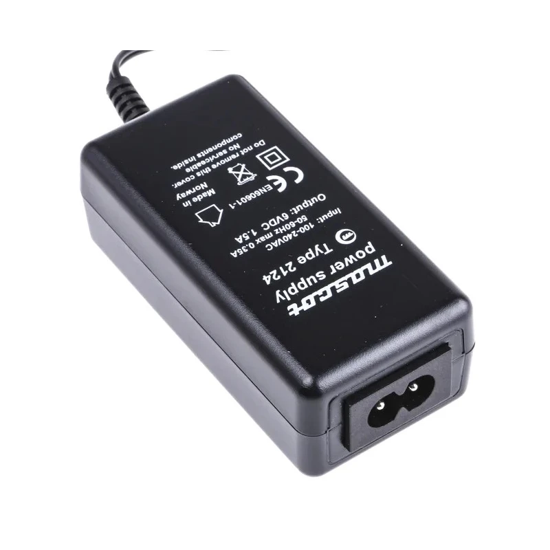 Mascot 9W 6V DC AC/DC Adapter with 2.5 x 5.5 x 12 mm and 2.1 x 5.5 x 12 mm Female Coaxial Plug with Snap Lock 2124000041