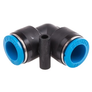 Festo Nickel Plated Brass Elbow Tube-to-Tube Pneumatic Fitting Push-In 12 mm QSL-12