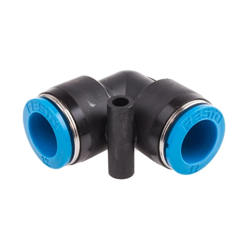 Festo Nickel Plated Brass Elbow Tube-to-Tube Pneumatic Fitting Push-In 12 mm QSL-12