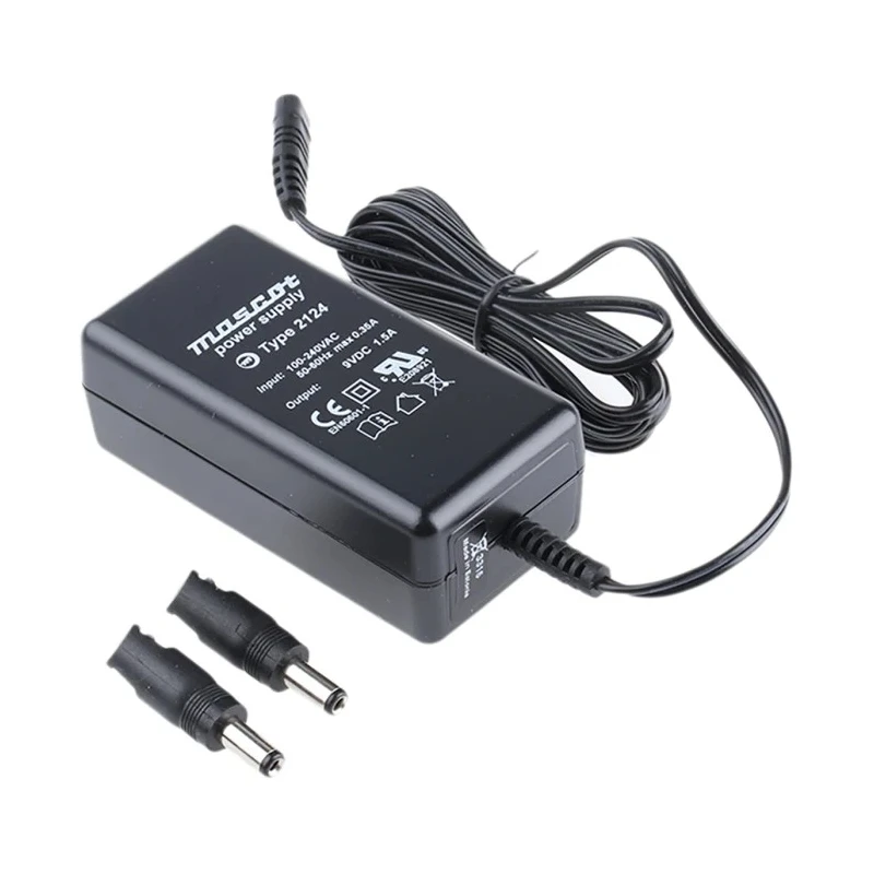 Mascot AC/DC Adapter with Single Output 9V DC 5W Power, 2.1 x 5.5 x 12 mm and 2.5 x 5.5 x 12 mm Female Coaxial 2124000042
