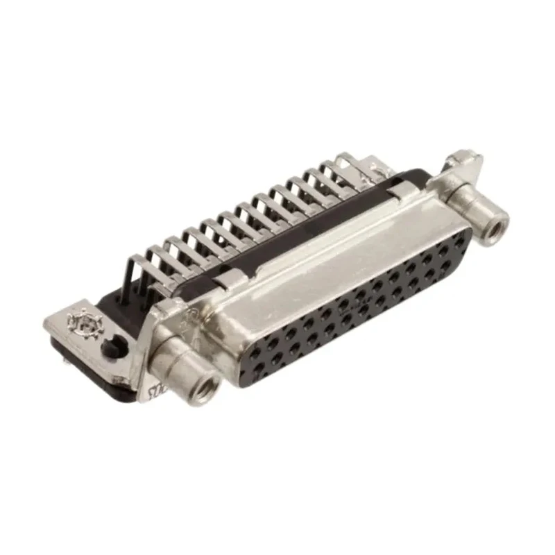 TE Connectivity AMPLIMITE HD-20 25 Way Right Angle 2.74 mm Pitch Through Hole D-Sub Connector Female 3-106507-2