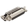 TE Connectivity AMPLIMITE HD-20 25 Way Right Angle 2.74 mm Pitch Through Hole D-Sub Connector Female 3-106507-2