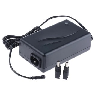 Mascot 3-Pin IEC Switched Mode Power Supply AC/DC Adapter 16V DC 60W with 2.5 x 5.5 x 12 mm and 2.1 x 5.5 x 12 mm 2020000045