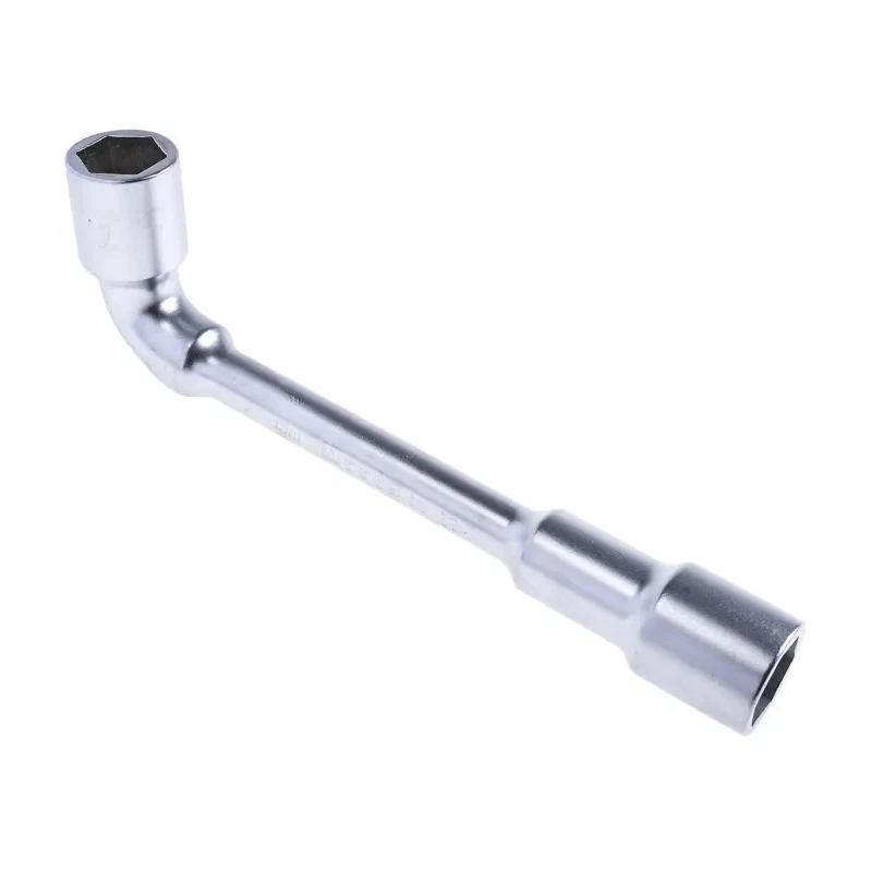 Facom Hexagon Tubular Box Spanner Set 12 Pieces, Sizes 7 to 24 mm, Chrome Vanadium Steel, Angle Open Socket Wrench 75.J12PB