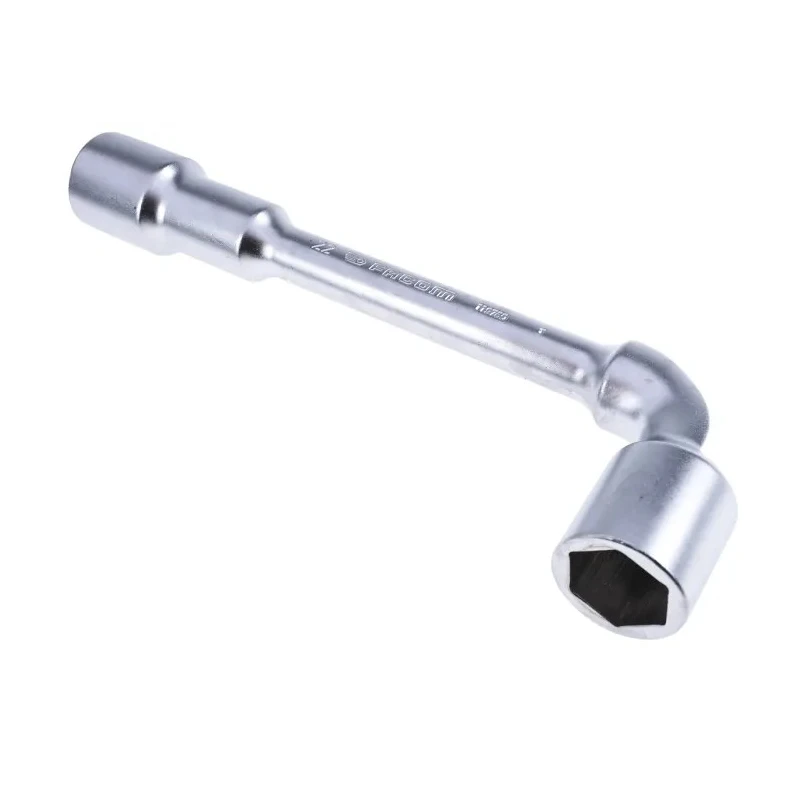 Facom Hexagon Tubular Box Spanner Set 12 Pieces, Sizes 7 to 24 mm, Chrome Vanadium Steel, Angle Open Socket Wrench 75.J12PB