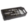 CK Chrome Vanadium Steel Wood Chisel Set with 4 Blades 6, 13, 19, 25 mm and Silicon Carbide Oilstone T1180